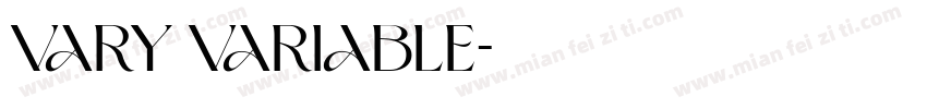 Vary Variable字体转换
